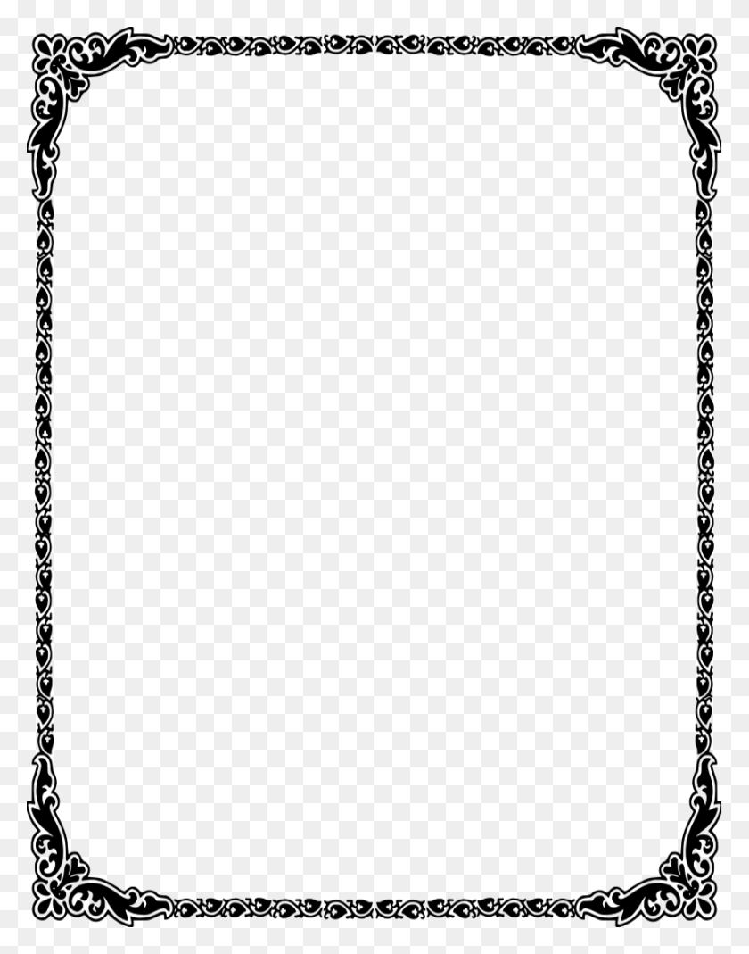850x1100 Engagement Cliparts Borders - Ring Clipart Black And White
