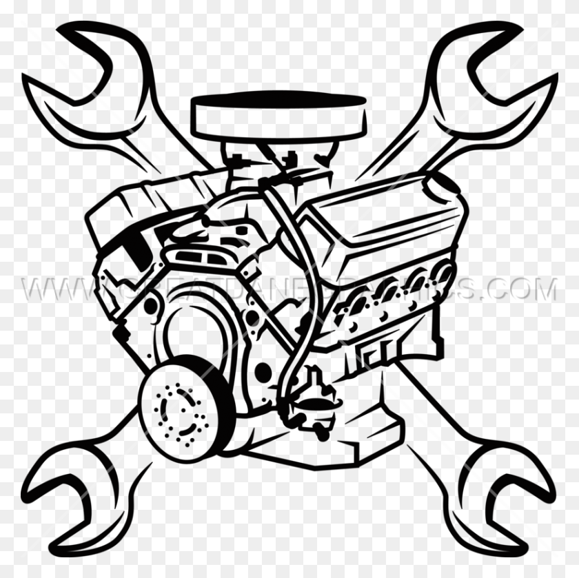 825x824 Двигатель Клипарт Блок Двигателя - Автомобильный Двигатель Клипарт