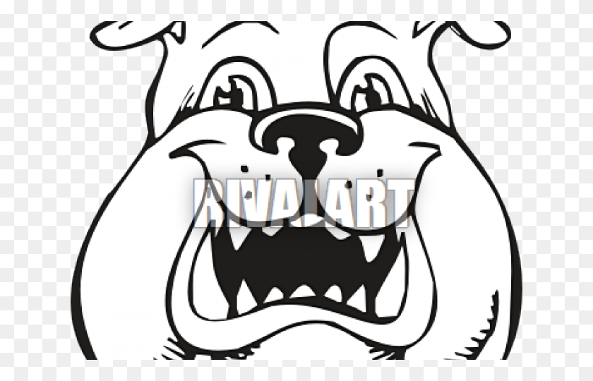 640x480 English Bulldog Clipart Simple Cartoon - Bulldog Clipart Black And White