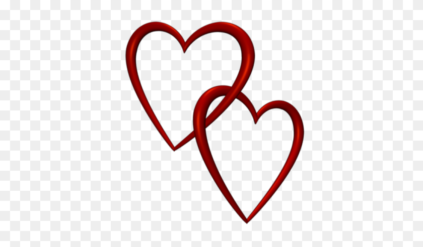 540x432 Entangled Red Love Hearts Transparent Background Valentine Clip - Phone Clipart Transparent