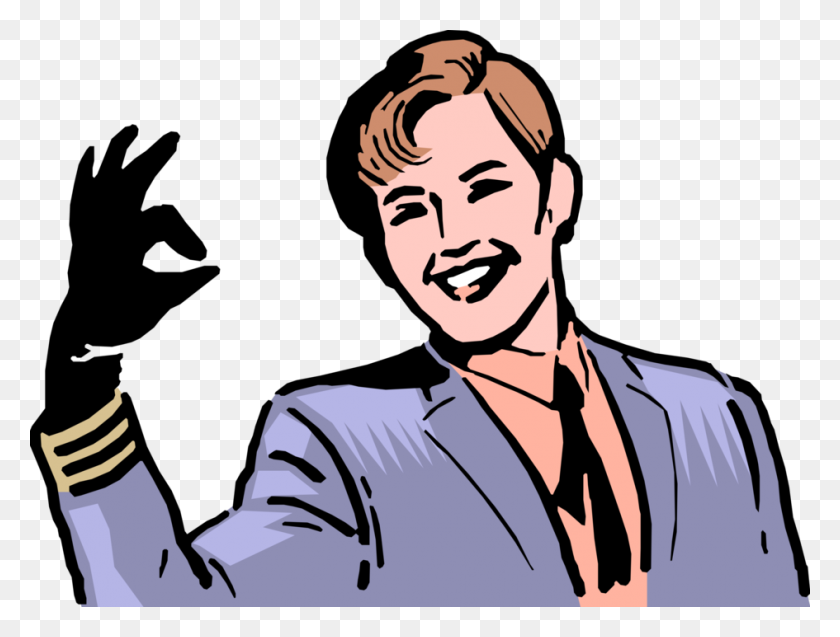 945x700 Entrepreneur Signals Ok Sign With Hand - Ok Sign PNG
