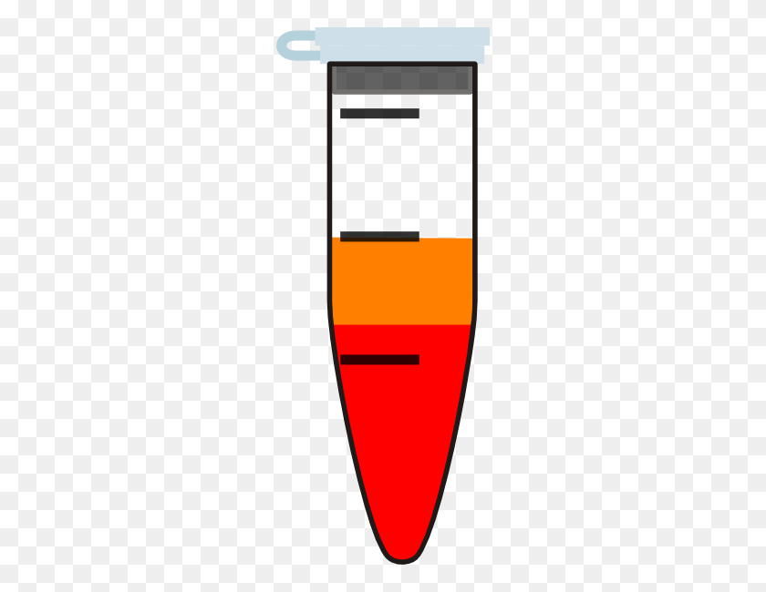 234x590 Eppendorf With Blood And One Reagent Clip Art - Blood Test Clipart