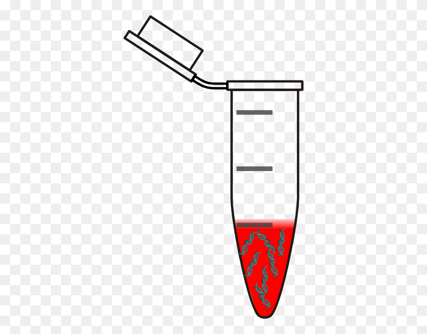 354x596 Eppendorf With Blood Dna Clip Art - Blood Test Clipart