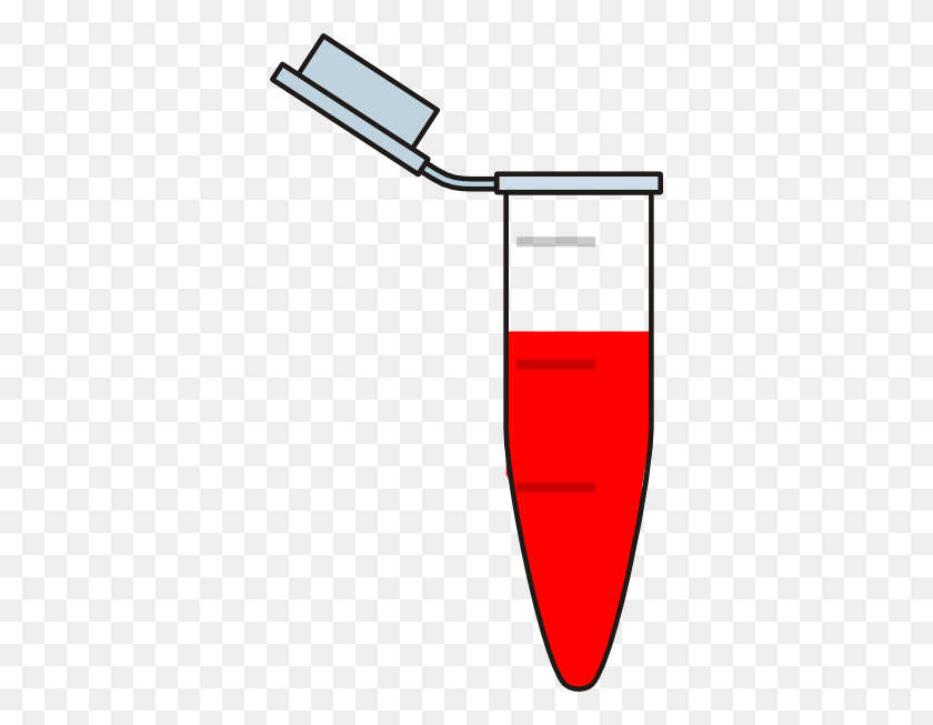 354x593 Eppendorf With Blood Zxc Clip Art - Blood Test Clipart