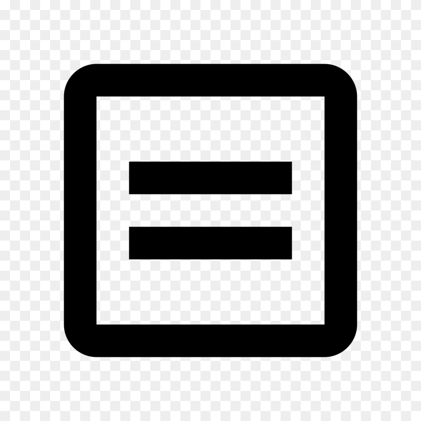 1600x1600 Equals Icon - Equal PNG