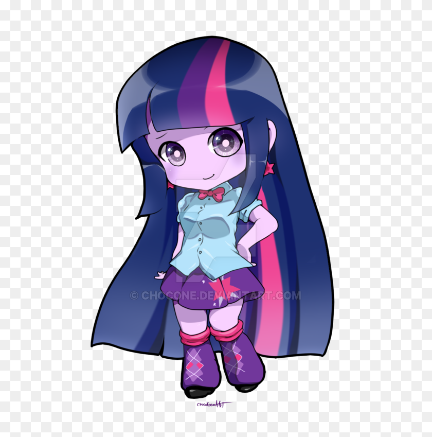 600x789 Equestria Girl Twilight Chibi Comm - Anime Chibi PNG