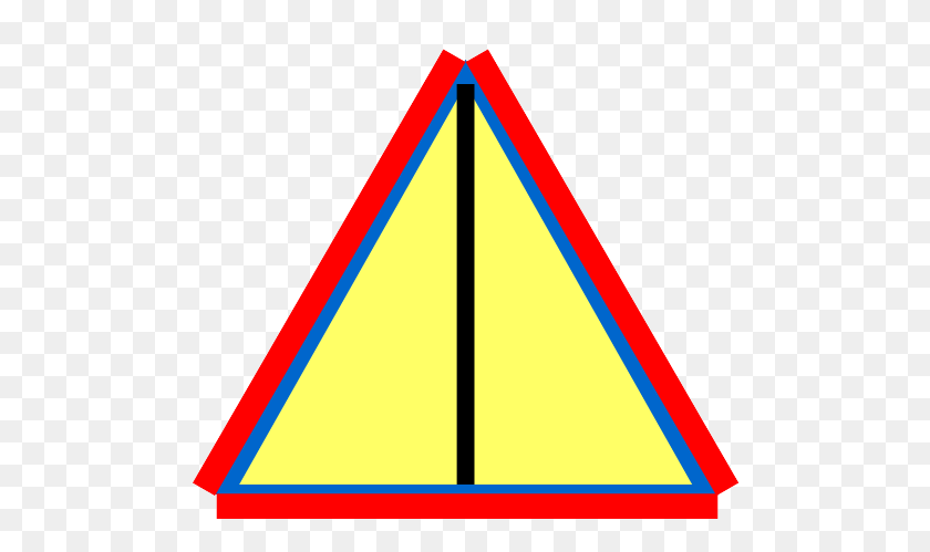 500x439 Equilateral Triangle - Equilateral Triangle PNG