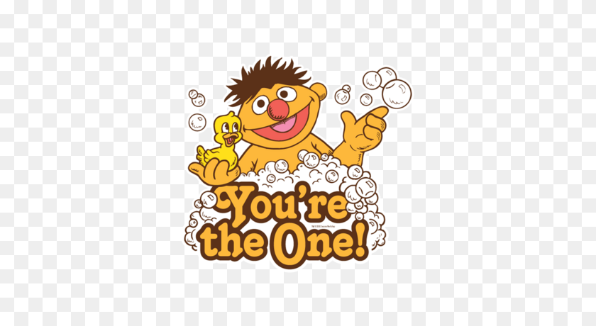 400x400 Ernie And Rubber Ducky - Bert And Ernie Clipart