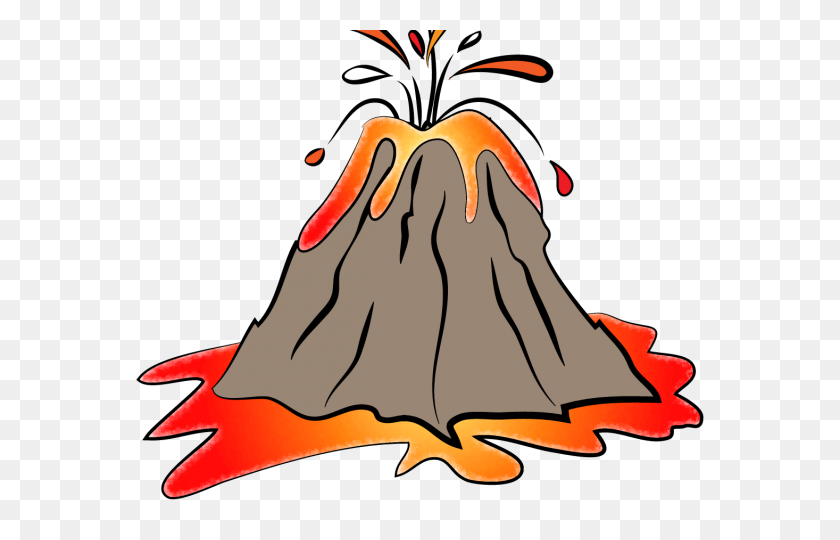 640x480 Кратер Вулкана Извержение Клипарт - Вулкан Клипарт