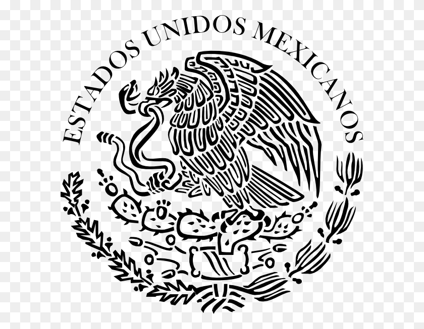 600x593 Escudo Hi Mexico La Catrina Activities - Cinco De Mayo Клипарт Черно-Белый