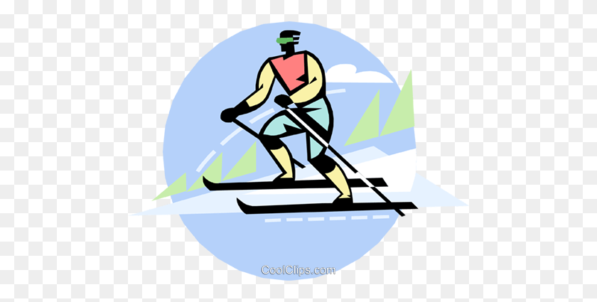 480x365 Esqui Homem Livre De Direitos Vetores Clip Art - Esquiar Clipart