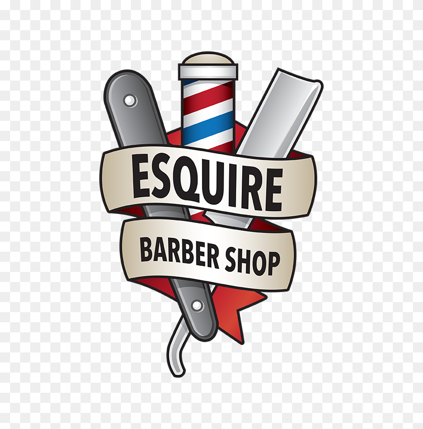 612x792 Esquire Barbershop - Barber Shop Logo PNG