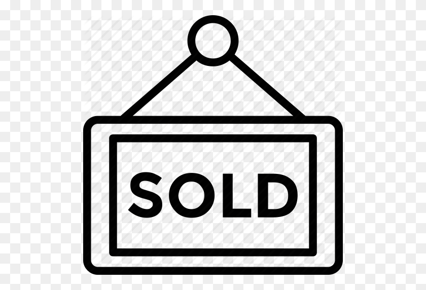 512x512 Estate Signage, Sold Advertisement, Sold Out, Sold Sign, Sold Tag Icon - Sold Out PNG