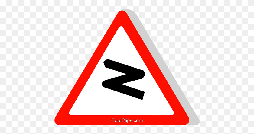 480x384 Eu Traffic Sign, Dangerous Bend Royalty Free Vector Clip Art - Dangerous Clipart