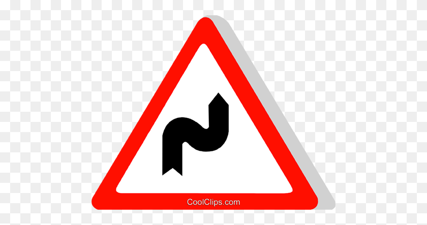 480x383 Eu Traffic Sign, Double Bend Royalty Free Vector Clip Art - Bend Clipart