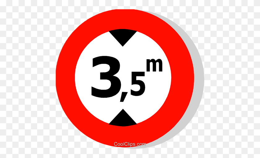 480x453 Eu Traffic Sign, Height Limit Royalty Free Vector Clip Art - Height Clipart