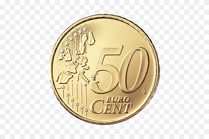 500x500 Moneda De Euro Png Imagen - Moneda De Oro Png