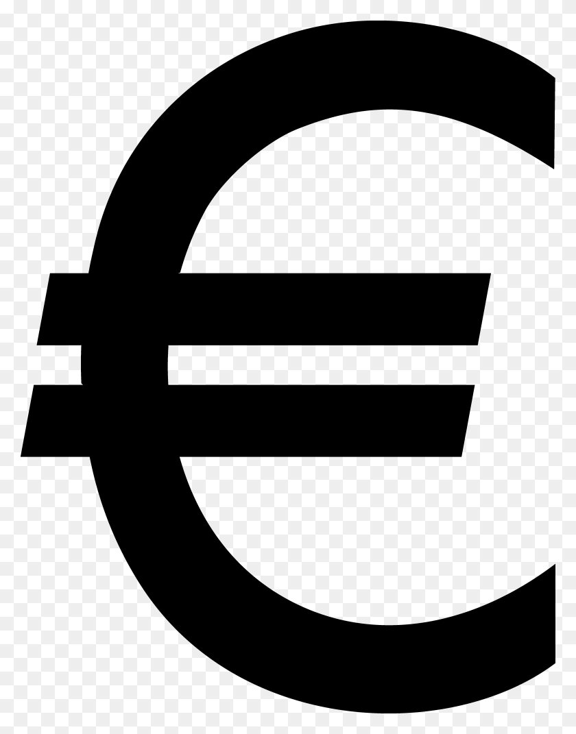 5033x6527 Euro Sign Black Clip Art - Football Logo Clipart