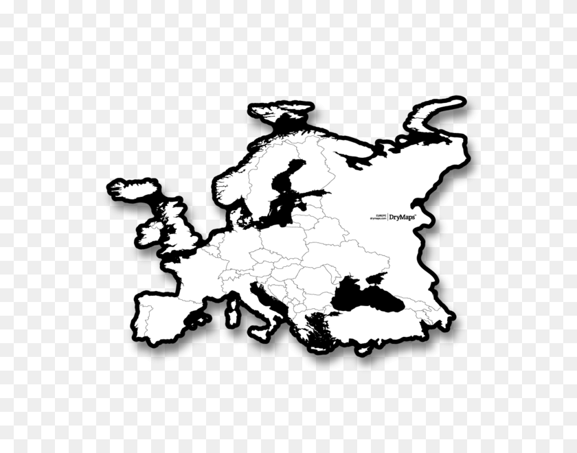 600x600 Europe Dry Erase Map Eu Whiteboard Drymaps - Whiteboard Clipart