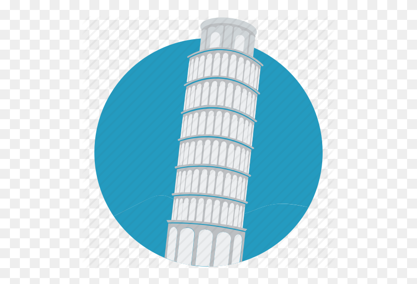 512x512 Europe, Famous Place, Landmark, Leaning Tower, Monument, Pisa - Leaning Tower Of Pisa PNG