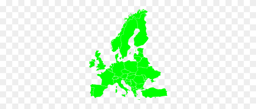 258x298 Europe Map Green Clip Art - Europe Clipart
