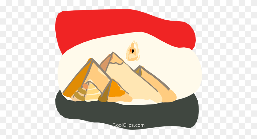 480x393 Eurosketch Style, Egypt, Pyramids Royalty Free Vector Clipart - Food Pyramid Clipart