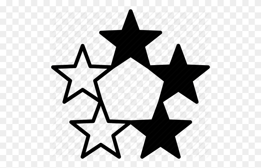 512x482 Evaluación, Calificación, Revisión, Puntuación, Tres De Cinco, Tres Estrellas - Círculo De Estrellas Png
