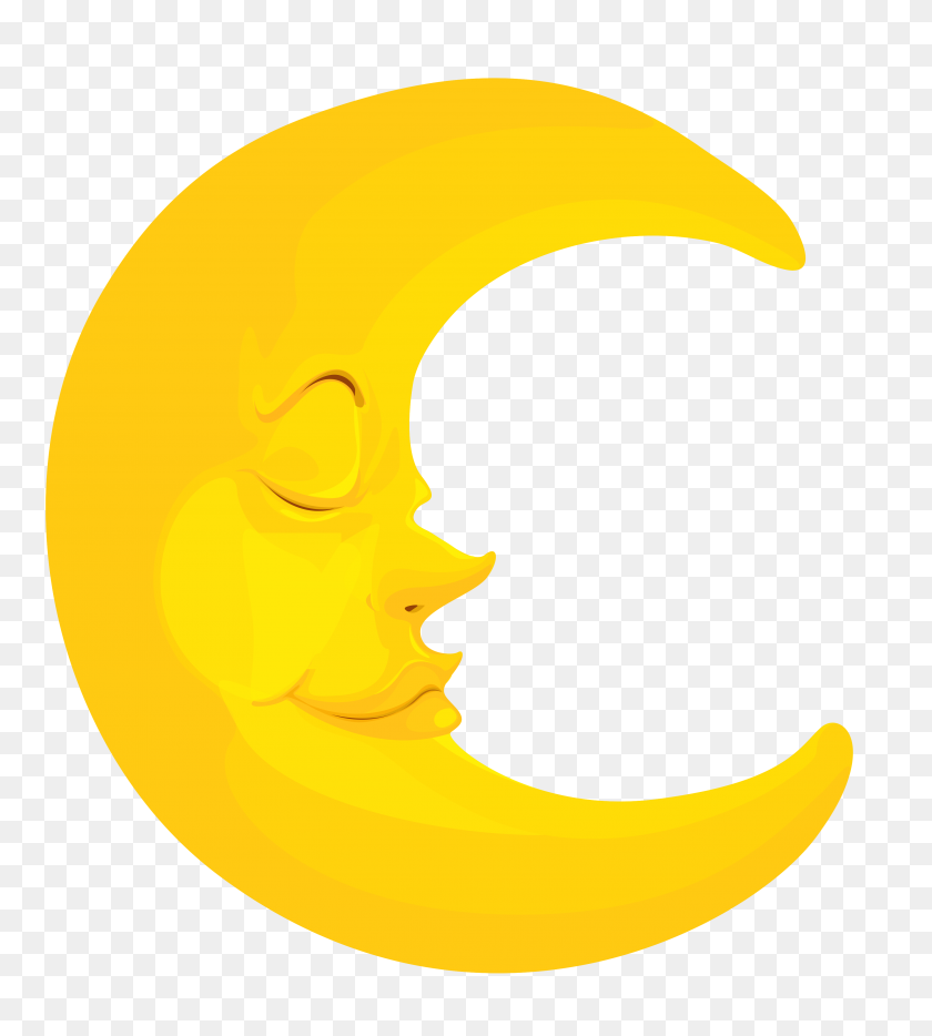 3431x3845 Evening Clipart Crescent Moon - Evening Clipart