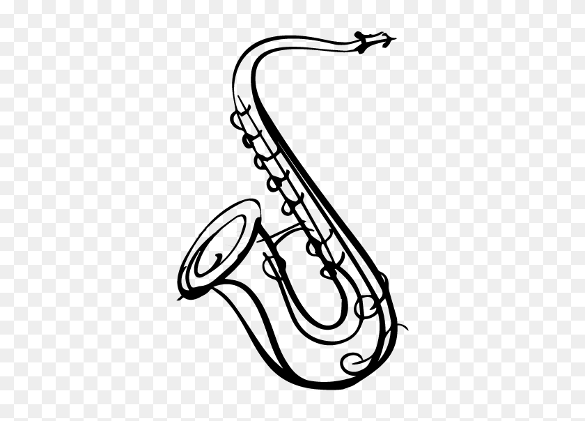 544x544 Evento De Estacionamiento De Eventos De Estacionamiento Del Festival De Jazz De Lewiston - Saxofón De Imágenes Prediseñadas En Blanco Y Negro