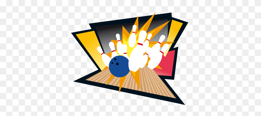 400x314 Events Parties - Bowling Strike Clipart