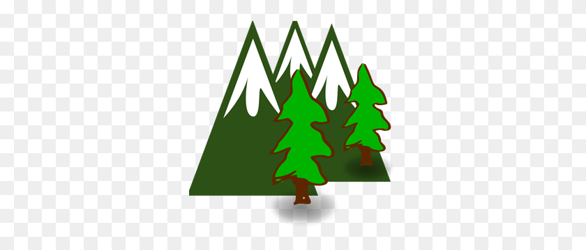297x299 Evergreen Mountains Png Clip Arts For Web - Simple Mountain Clipart
