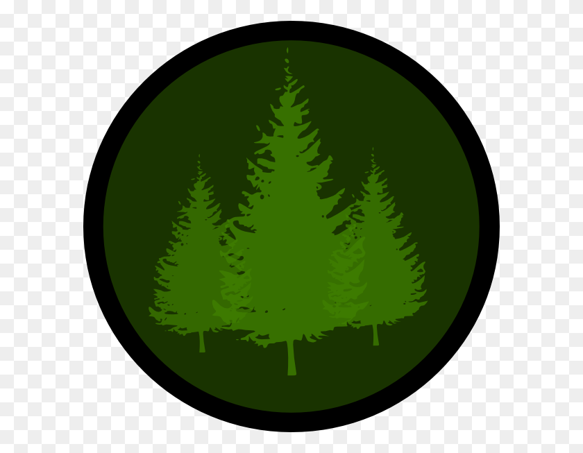 600x593 Evergreen Symbol Clip Art - Evergreen Tree Clipart
