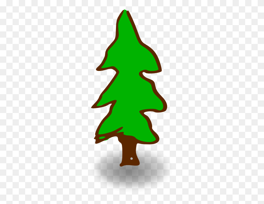 276x590 Evergreen Tree Clip Art - Evergreen Clipart