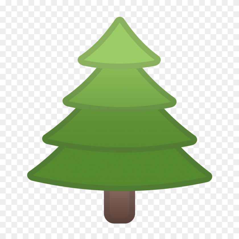 1024x1024 Значок Вечнозеленое Дерево Ното Emoji Животные Набор Иконок Природы Google - Вечнозеленое Дерево Png