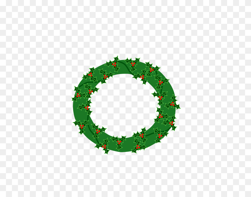424x600 Evergreen Wreath With Large Holly Png Clip Arts For Web - Christmas Reef PNG