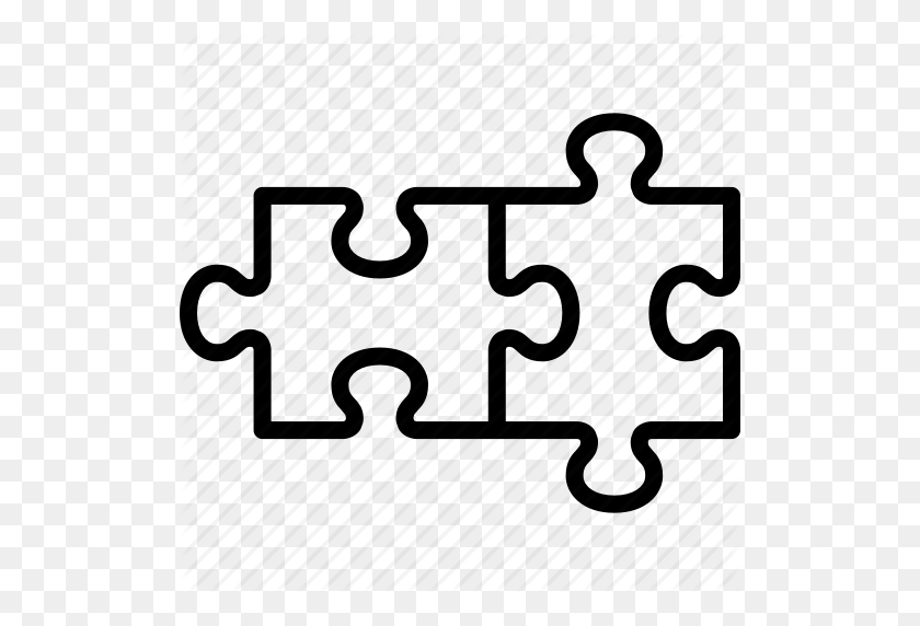 512x512 Everyday Objects Line Art - Autism Puzzle Piece PNG