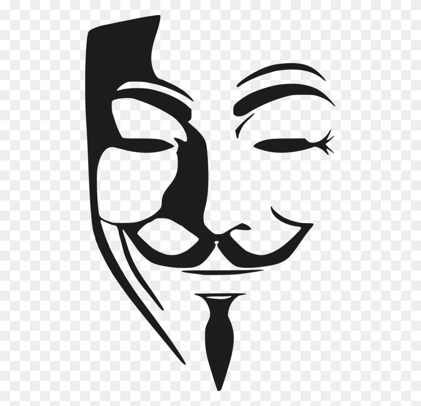 499x750 Evey Hammond Guy Fawkes Mask V For Vendetta - Mask Clipart Black And White