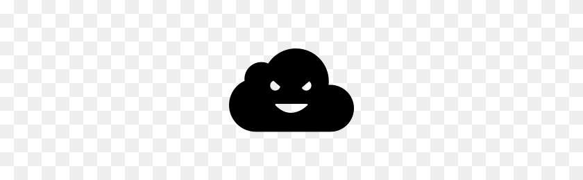 200x200 Evil Cloud Icons Noun Project - Dark Clouds PNG