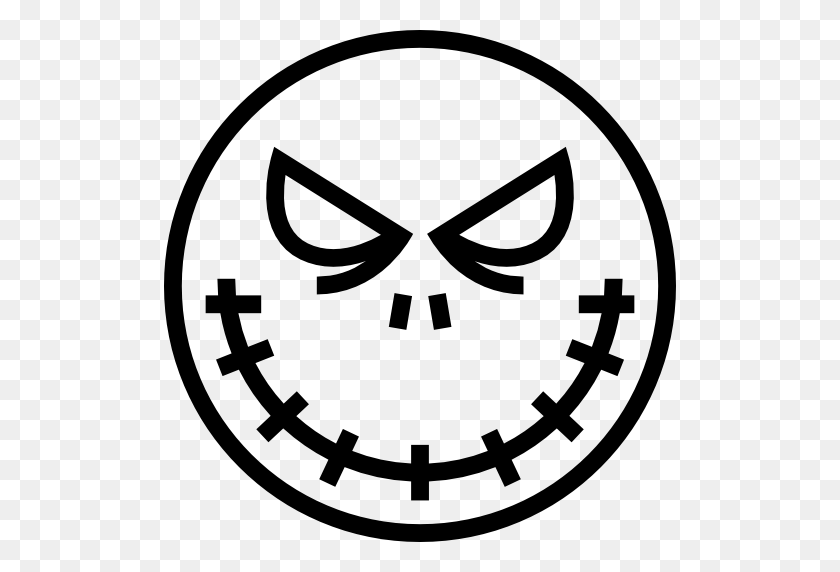 Evil Halloween Circular Scary Face Outline Scary Face Png