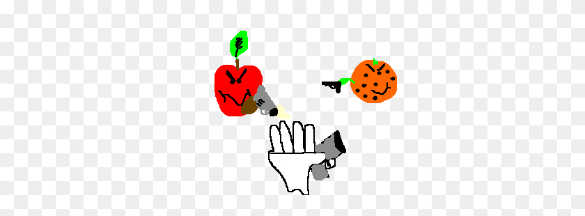 300x250 Evil Orange Vs Evil Apple Vs Master Hand - Master Hand Png