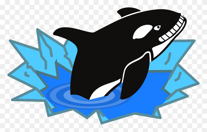2400x1464 Evil Orca Cartoon Looking And Smiling With Teeth Icons Png - Orca PNG