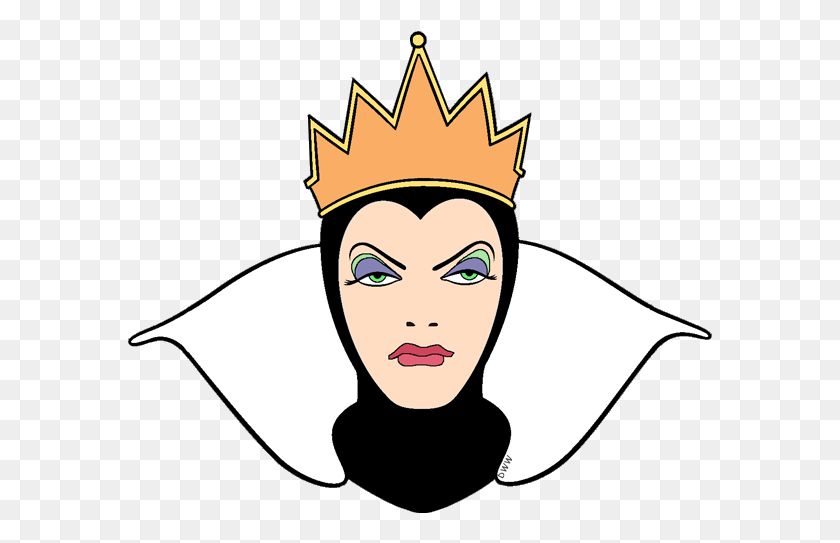 585x483 Evil Queen, Witch And Huntsman Clip Art Disney Clip - Queen Crown Clipart