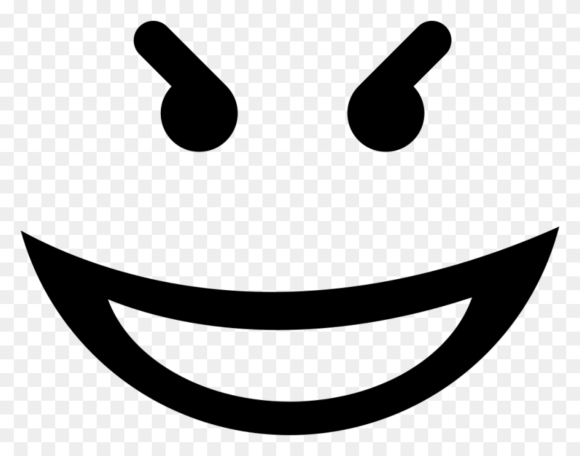 980x754 Evil Smile Square Emoticon Face Png Icon Free Download - Evil Face PNG