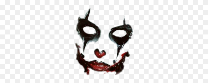 238x277 Evilclown Joker Makeup Sticker - Joker Face PNG