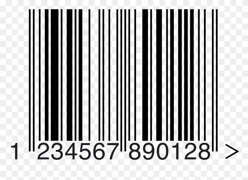 1280x905 Example Barcode - White Barcode PNG