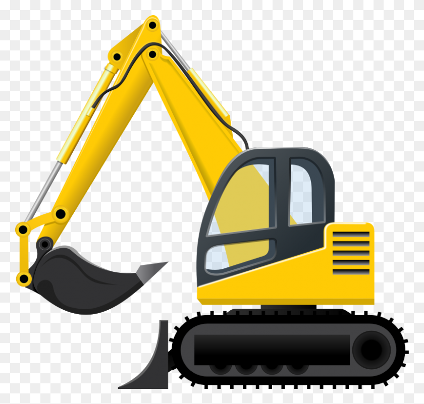 800x760 Excavator Clip Art Images Free For Commercial Use Construction - Safety Clipart Free