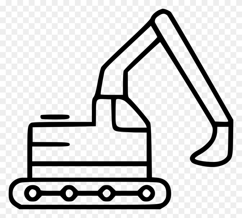 980x872 Excavator Clipart Free Download On Webstockreview - Excavator Clipart Black And White