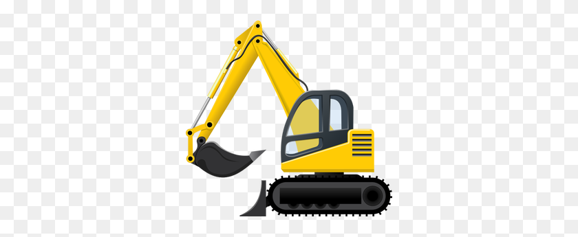 300x285 Excavator Free Clipart - Excavator Clipart