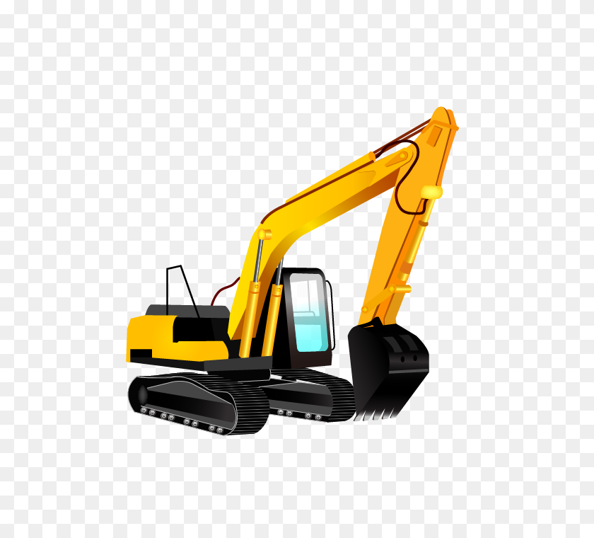 700x700 Excavator Heavy Equipment Bulldozer Clip Art - Free Excavator Clipart