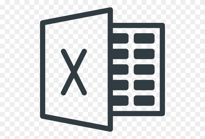 512x512 Значок Excel, Microsoft, Office - Клипарт Excel